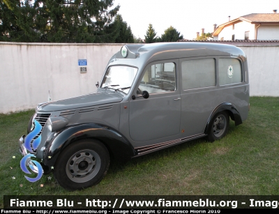 Fiat 1100 ELR
Ambulanza
Galleria Storica
P.O. Croce Verde Padova
Allestimento
Carrozzeria CAB
Ponte San Pietro (BG)
Parole chiave: Fiat 1100_ELR Carrozzeria_CAB