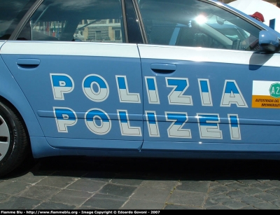 Audi A4 Avant IV serie
Polizia Stradale in servizio sull'autostrada del Brennero A22
Seconda Fornitura
Particolare della scritta Bilingue
Polizia F4686
Parole chiave: Audi A4_Avant_IVserie PoliziF4686 Festa_della_Polizia_2007