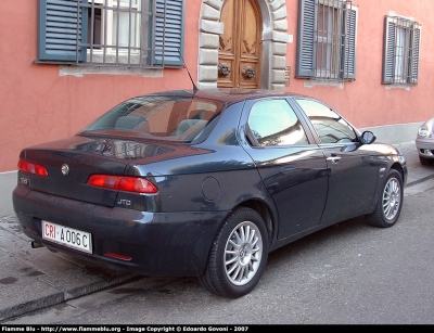 Alfa Romeo 156 II serie
Croce Rossa Italiana
Comitato Provinciale di Pisa
CRI A 006 C
Parole chiave: Alfa-Romeo 156_IIserie 118_Pisa CRIA006C Giornate_della_Protezione_Civile_Pisa_2007