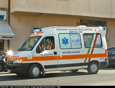 Fiat Ducato III serie
AVPA Campo Nell'Elba
Allestita Alessi & Becagli
Parole chiave: Fiat Ducato_IIIserie Ambulanza 118_Livorno AVPA_Campo_nell'Elba