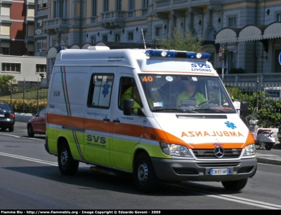 Mercedes-Benz Sprinter II serie
40 - Società Volontaria di Soccorso Livorno
Allestita Aricar
Parole chiave: Mercedes-Benz Sprinter_IIserie 118_Livorno Ambulanza SVS_Livorno