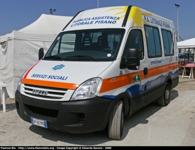 Iveco Daily IV serie
61 - Pubblica Assistenza Litorale Pisano
Veicolo Bimodale Diesel-Elettrico
Allestita MAF
Parole chiave: Iveco Daily_IVserie 118_Pisa Servizi_Sociali PA_Litorale_Pisano