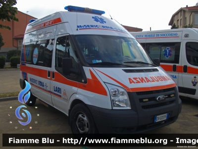 Ford Transit VII serie
Misericordia di Nel Comune di Lari (PI)
Allestita Special Car
Parole chiave: Ford Transit_VIIserie Ambulanza