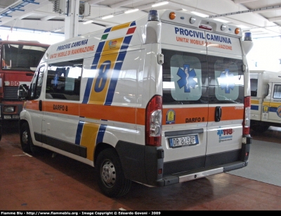 Fiat Ducato X250
Protezione Civile
Associazione Volontari di Protezione Civile Vallecamonica Alto Sebino - O.N.L.U.S.
Allestita Oregon
Parole chiave: Lombardia (BS) Fiat Ducato_X250 118_Brescia Ambulanza Reas_2009