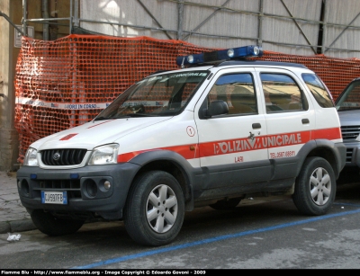 Daihatsu Terios I serie
Polizia Municipale Casciana Terme Lari (PI)
Proveniente dalla dotazione del comune di Lari
Parole chiave: Daihatsu Terios_Iserie