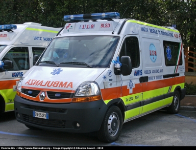 Renault Master III serie
Pubblica Assistenza Avis Borgo a Buggiano
Allestita Mariani Fratelli
Parole chiave: Renault Master_IIIserie 118_Pistoia Ambulanza