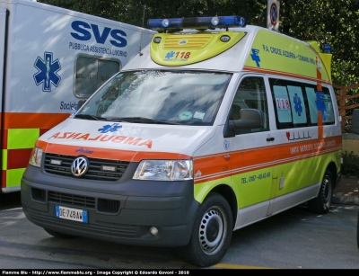 Volkswagen Transporter T5
Pubblica Assistenza Croce Azzurra Comano MS
Allestita Aricar
M 6
Parole chiave: Toscana (MS) Volkswagen Transporter_T5 118_Massa Ambulanza