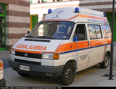 Volkswagen Transporter T4
63 - Società Soccorso Pubblico Montecatini
Allestita Maf
*Dismessa*
Parole chiave: Volkswagen Transporter_T4 118_Pistoia Ambulanza