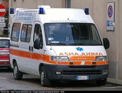 Fiat Ducato II serie
Azienda Ospedaliero Universitaria Senese
Allestita Alessi & Becagli
Parole chiave: Fiat Ducato_IIserie 118_Siena Ambulanza