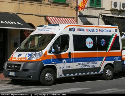 Fiat Ducato X250
Società Soccorso Pubblico Montecatini
Allestita Maf
Parole chiave: Fiat Ducato_X250 118_Pistoia Ambulanza