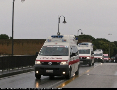 Volkswagen Transporter T5
Croce Rossa Italiana
Comitato Locale di Lipomo
in scorta al Giro d'Italia 2010
CRI 357 AA
Parole chiave: Volkswagen Transporter_T5 Ambulanza CRI357AA 118_Como