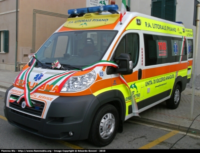 Fiat Ducato X250
65 - Pubblica Assistenza Litorale Pisano
Allestita MAF
Parole chiave: Fiat Ducato_X250 Ambulanza