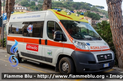 Fiat Ducato X250
Pubblica Assistenza Capoliveri (LI)
Allestito Ambitalia
Parole chiave: Fiat Ducato_X250 Ambulanza