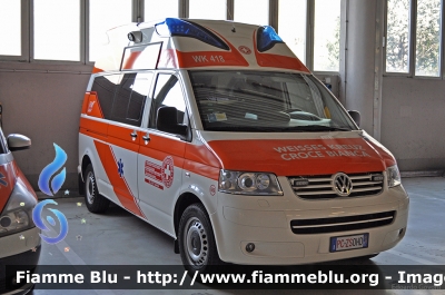 Volkswagen Transporter T5
Croce Bianca Bolzano
Weisses Kreuz Bozen
Ambulanza da Trasporto/KTW
Allestimento "Hornis Silver"
di Ambulanz Mobile
WK418
PC ZS0HD
Parole chiave: Volkswagen Transporter_T5 Ambulanza PCZS0HD