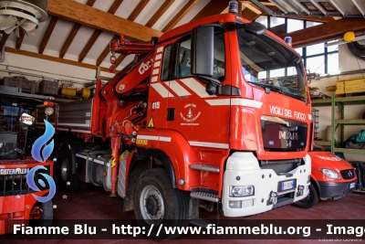 Man TGS 28.480 I serie
Vigili del Fuoco
Unione distrettuale della Valsugana e Tesino 
Veicolo ospitato dal Corpo Vigili del Fuoco di Scurelle (TN)
Autocarro 6x4/4 allestimento con cassone scarrabile e gru Cormach
VF 3K5 TN
Parole chiave: Man TGS_28.480_Iserie VF3K5TN