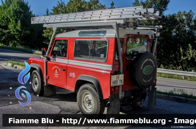 Land-Rover Defender 90
Vigili del Fuoco
Unione distrettuale di Mezzolombardo
Corpo Volontario di Cavedago (TN)
VF H85 TN
Parole chiave: Land-Rover Defender_90 VFH85TN