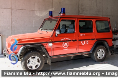 Mercedes-Benz Classe G
Vigili del Fuoco
Unione Distrettuale Merano
Bezirksverband Meran
Corpo Volontario di Cermes (BZ)
Freiwillige Feuerwehr Tscherms
VF 0RX BZ
Parole chiave: Mercedes-Benz Classe_G VF0RXBZ