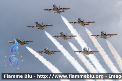 Aermacchi MB339PAN
Aeronautica Militare Italiana
313° Gruppo Addestramento Acrobatico
Stagione esibizioni 2023
Foligno Air Show 2023
Parole chiave: Aermacchi MB339PAN