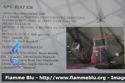 Fiat 626N
Vigili del Fuoco
Museo Storico dei Vigili del Fuoco di Mantova
AutoPompaSerbatoio storica allestimento Bergomi
VF 475
Parole chiave: Fiat 626N VF475 SantaBarbara_2015_Milano