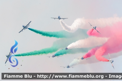 Aermacchi MB339PAN
Aeronautica Militare Italiana
313° Gruppo Addestramento Acrobatico
Stagione esibizioni 2019
Valore Tricolore
Parole chiave: Aermacchi MB339PAN