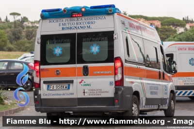 Fiat Ducato X290
Pubblica Assistenza Rosignano Marittimo ODV (LI)
Allestita MAF
Codice Automezzo: 95
Parole chiave: Fiat Ducato_X290 Ambulanza