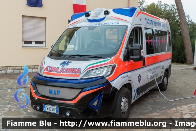 Fiat Ducato X290
Pubblica Assistenza Rosignano Marittimo ODV (LI)
Allestita MAF
Codice Automezzo: 100
Parole chiave: Fiat Ducato_X290 Ambulanza