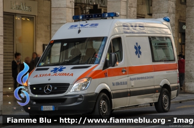 Mercedes-Benz Sprinter III serie
14-Società Volontaria di Soccorso Livorno
Allestita Pegaso Bollanti
Parole chiave: Mercedes-Benz Sprinter_IIIserie Ambulanza