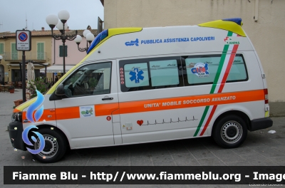 Volkswagen Transporter T5 restyle
Pubblica Assistenza Capoliveri (LI)
Allestita Aricar
Parole chiave: Volkswagen Transporter_T5_restyle Ambulanza