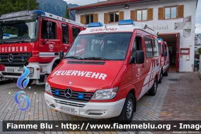 Mercedes-Benz Sprinter II serie
Vigili del Fuoco
Unione distrettuale di Merano
Corpo Volontario di Rablà (BZ)
Freiwillige Feuerwehr Rabland
VF 14S BZ
Parole chiave: Mercedes-Benz Sprinter_IIserie VF14SBZ