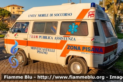 Volkswagen Tranporter T3 Syncro
Associazione Pubblica Assistenza Montecastelli Pisano (PI)
Alletita Medical Cemp
*Dismessa e regalata in Senegal*
Parole chiave: Volkswagen Tranporter_T3_Syncro Ambulanza