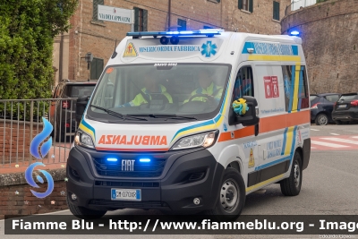 Fiat Ducato X290
Misericordia Fabbrica di Peccioli Montelopio
Allestita Nepi
Codice Automezzo: 6
Parole chiave: Fiat Ducato_X290 Ambulanza