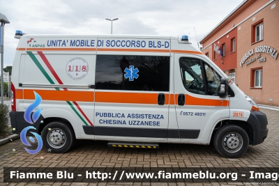 Fiat Ducato X250
Pubblica Assistenza Chiesina Uzzanese (PT)
Allestita Cevi Carrozzeria Europea
Codice Automezzo: 2676
Parole chiave: Fiat Ducato_X250 Ambulanza