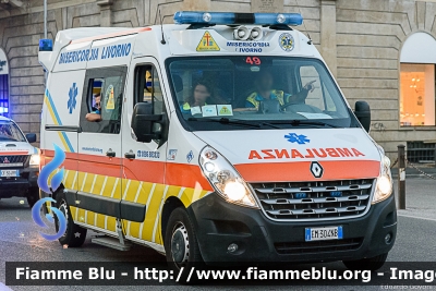 Renault Master IV serie
Misericordia di Livorno
Allestita Mariani Fratelli
Codice Automezzo: 49
Parole chiave: Renault Master_IVserie Ambulanza