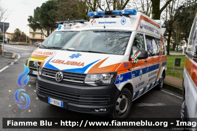 Volkswagen Transporter T6
Pubblica Assistenza Società Soccorso Pubblico Montecatini Terme (PT)
Allestita Mariani Fratelli
Codice Automezzo: 2604
Parole chiave: Volkswagen Transporter_T6 Ambulanza