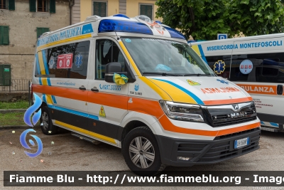 Man TGE
Misericordia Pontedera (PI)
Allestita Ambitalia - QTX
Codice Automezzo: 54
Parole chiave: Man TGE Ambulanza