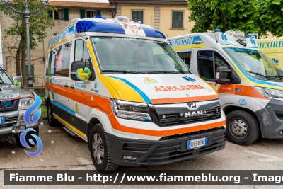 Man TGE
Misericordia Pontedera (PI)
Allestita Ambitalia - QTX
Codice Automezzo: 54
Parole chiave: Man TGE Ambulanza