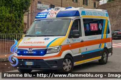 Man TGE
Misericordia Pontedera (PI)
Allestita Ambitalia - QTX
Codice Automezzo: 54
Parole chiave: Man TGE Ambulanza