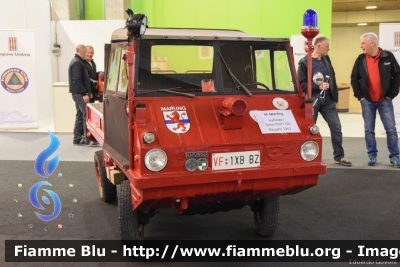 Steyr-Puch Haflinger
Vigili del Fuoco
Unione Distrettuale Merano - Bezirksverband Meran
Corpo Volontario di Marlengo - Freiwillige Feuerwehr Marling (BZ)
VF 1XBBZ
Parole chiave: Steyr-Puch Haflinger VF1XBBZ