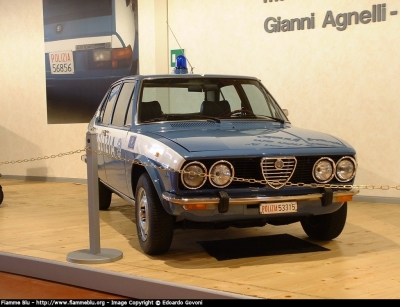 Alfa Romeo Alfetta II serie
Polizia di Stato
Polizia Stradale
Esemplare esposto presso il Museo delle auto della Polizia di Stato
POLIZIA 53315
Parole chiave: Alfa-Romeo Alfetta_IIserie POLIZIA53315