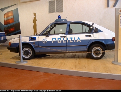 Alfa Romeo Alfasud II serie
Polizia di Stato
Squadra Volante 
Esemplare esposto presso il Museo delle auto della Polizia di Stato
POLIZIA 60920
Parole chiave: Alfa-Romeo Alfasud_IIserie POLIZIA60920