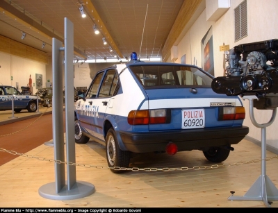 Alfa Romeo Alfasud II serie
Polizia di Stato
Squadra Volante 
Esemplare esposto presso il Museo delle auto della Polizia di Stato
POLIZIA 60920
Parole chiave: Alfa-Romeo Alfasud_IIserie POLIZIA60920