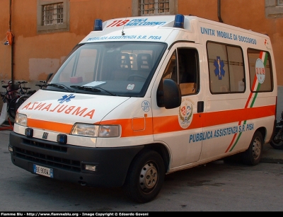 Fiat Ducato II serie
Pubblica Assistenza Società Riunite Pisa
Allestita MAF
56-017 
Parole chiave: Fiat Ducato_IIserie 118_Pisa Ambulanza PA_SR_Pisa Giornate_della_Protezione_Civile_Pisa_2006