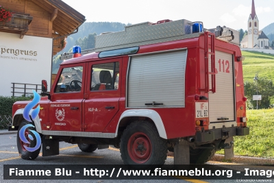 Land Rover Defender 110
Vigili del Fuoco
Unione Distrettuale Alta Val Pusteria
Corpo Volontario di Prato alla Drava (BZ)
Freiwillige Feuerwehr Winnebach
Allestimento Ziegler
VF 21L BZ
Parole chiave: Land-Rover Defender_110 VF21LBZ