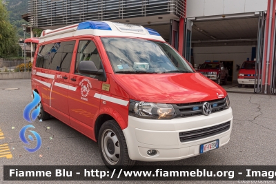 Volkswagen Transporter T5 restyle
Vigili del Fuoco
Unione Distrettuale della Bassa Val Venosta
Corpo Volontario di Silandro (BZ)
Bezirksverband Untervinschgau
Freiwillige Feuerwehr Schlanders
Allestimento Brandschutz Rosenbauer
VF FW 33N
Parole chiave: Volkswagen Transporter_T5_restyle VFFW33N