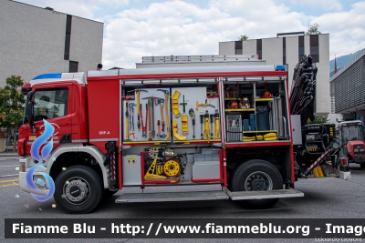 Scania P420
Vigili del Fuoco
Unione Distrettuale della Bassa Val Venosta
Bezirksverband Untervinschgau
Ospitato dal Corpo Volontario di Silandro (BZ)
Allestimento Brandschutz Rosenbauer
VF FW 36A
Parole chiave: Scania P420 VFFW36A