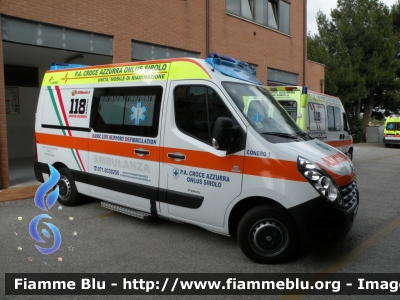 Renault Master IV serie
PA Croce Azzurra Sirolo (AN)
Allestita MAF
Ambulanza Pediatrica
"Conero 1"
Parole chiave: Renault Master_IVserie Ambulanza MAF