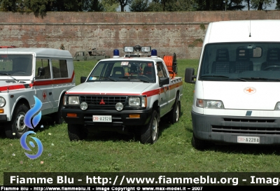 Mitsubishi L200 I serie
Croce Rossa Italiana
Comitato Locale di Bagni di Lucca
Antincendio Boschivo
CRI A232A
Parole chiave: Mitsubishi L200_Iserie CRIA232A