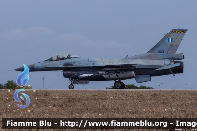 General Dynamics F-16 Fighting Falcon
Ελληνική Δημοκρατία - Grecia
Πολεμική Αεροπορία - Aeronautica Militare
003
Parole chiave: General_Dynamics F-16_Fighting_Falcon 003