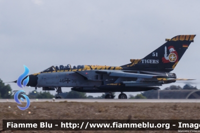 Panavia Tornado ECR
Bundesrepublik Deutschland - Germany - Germania
Luftwaffe
46-24
Tiger Meet 2023 - Special Color
Parole chiave: Panavia Tornado_ECR 46-38