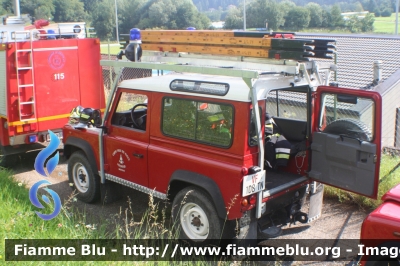 Land Rover Defender 90
Vigili del Fuoco
Distretto di Pergine Valsugana
Corpo Volontario di Bedollo (TN)
VF 1D8 TN
Parole chiave: Land_Rover Defender_90 VF1D8TN